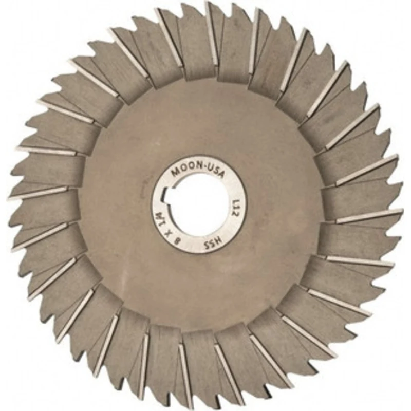 Made in USA 8 Diam x 1/4 Thick Staggered Tooth Side Chip Saw 1-1/4 Arbor Hole Diam, High Speed Steel, Uncoated, 48 Te...